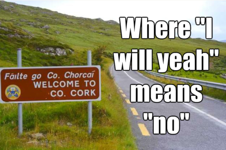 Cork sign and slang